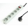 Gembird SPG3-B-6C PURE POWER - surge protector | Output Connector Qty 5 | 1.8 m | Grey - 2